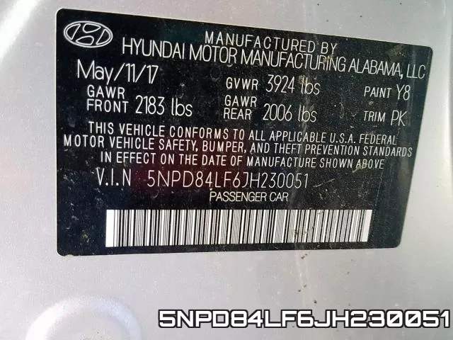 5NPD84LF6JH230051 фото 2
