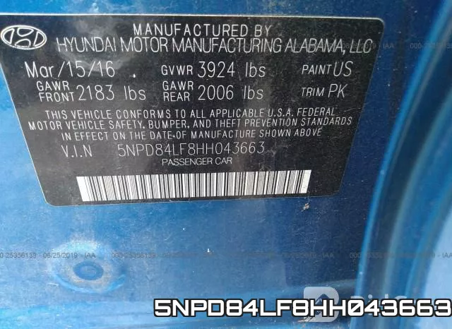 5NPD84LF8HH043663 фото 10