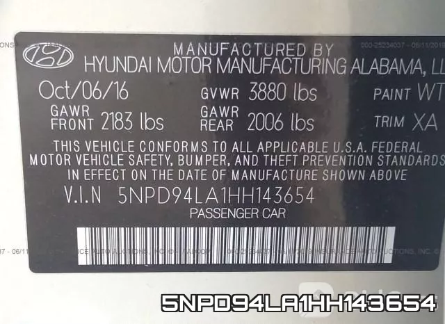 5NPD94LA1HH143654 фото 10