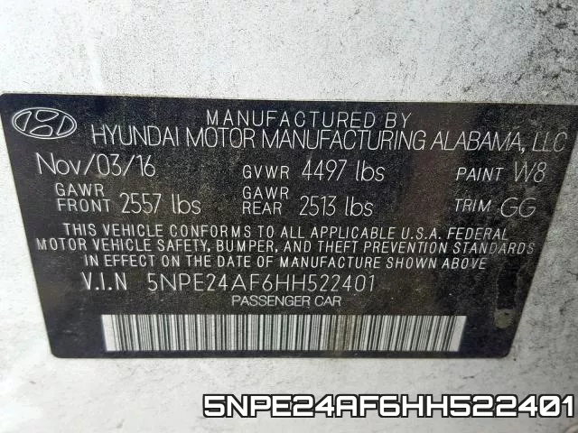 5NPE24AF6HH522401 фото 2