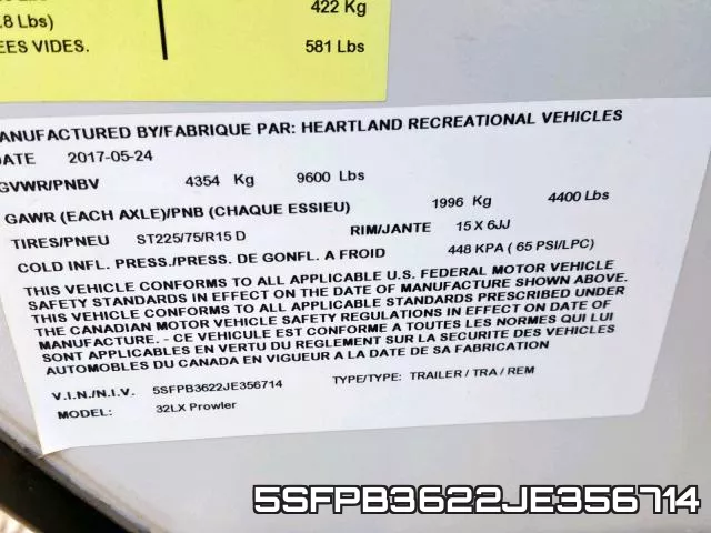 5SFPB3622JE356714 фото 2