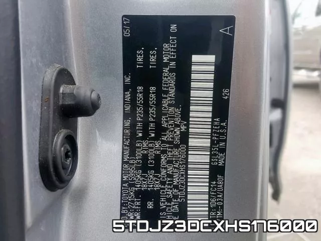 5TDJZ3DCXHS176000 фото 2