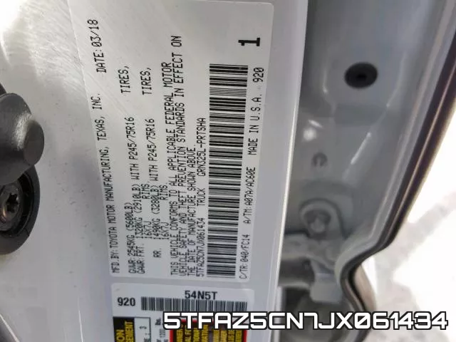 5TFAZ5CN7JX061434 фото 2