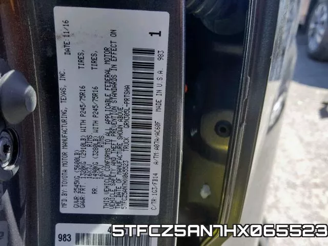 5TFCZ5AN7HX065523 фото 2