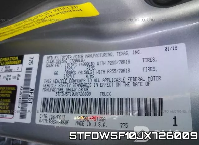 5TFDW5F10JX726009 фото 10