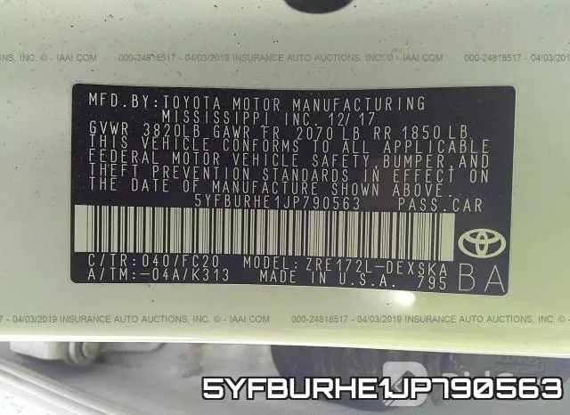 5YFBURHE1JP790563 фото 10