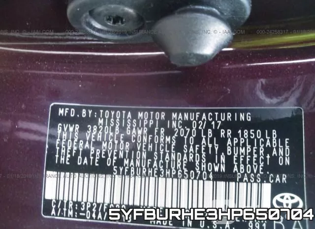 5YFBURHE3HP650704 фото 8