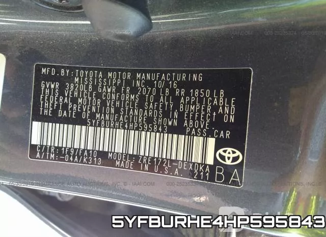 5YFBURHE4HP595843 фото 10