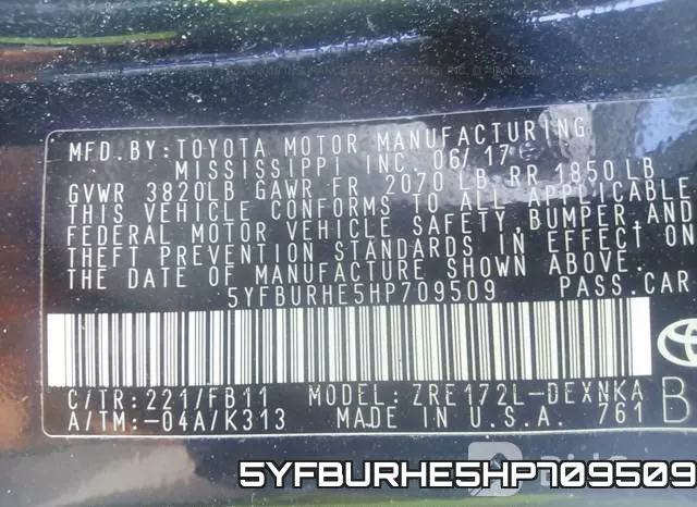 5YFBURHE5HP709509 фото 10