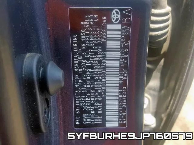 5YFBURHE9JP760579 фото 2