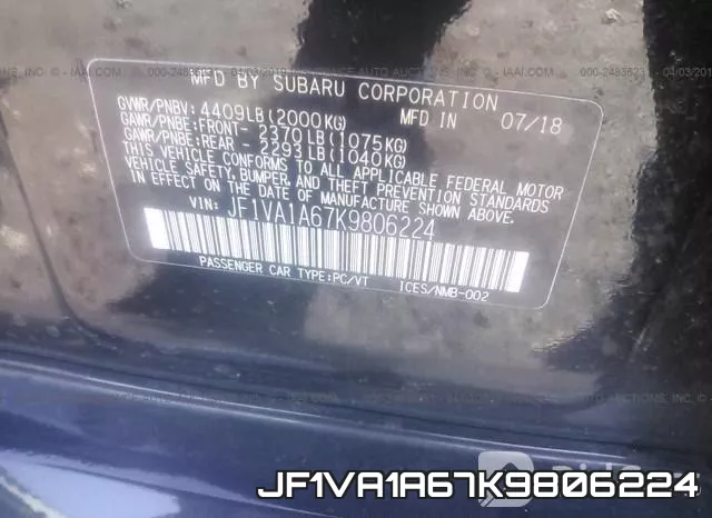 JF1VA1A67K9806224 фото 9