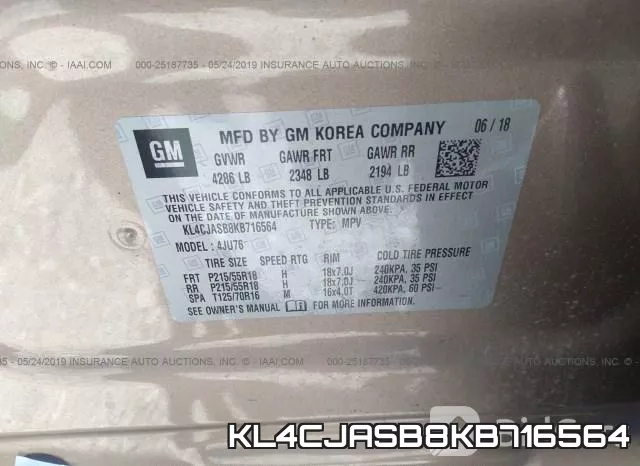 KL4CJASB8KB716564 фото 10