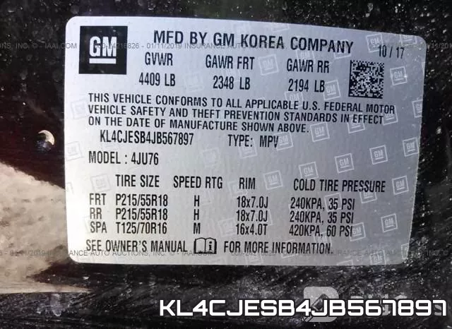 KL4CJESB4JB567897 фото 10