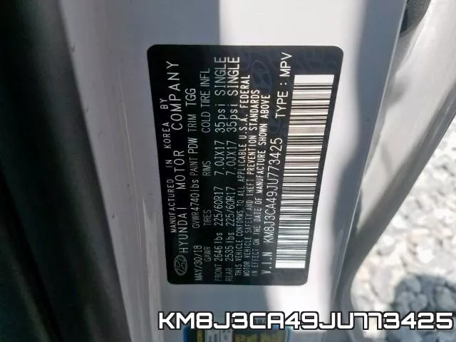 KM8J3CA49JU773425 фото 2