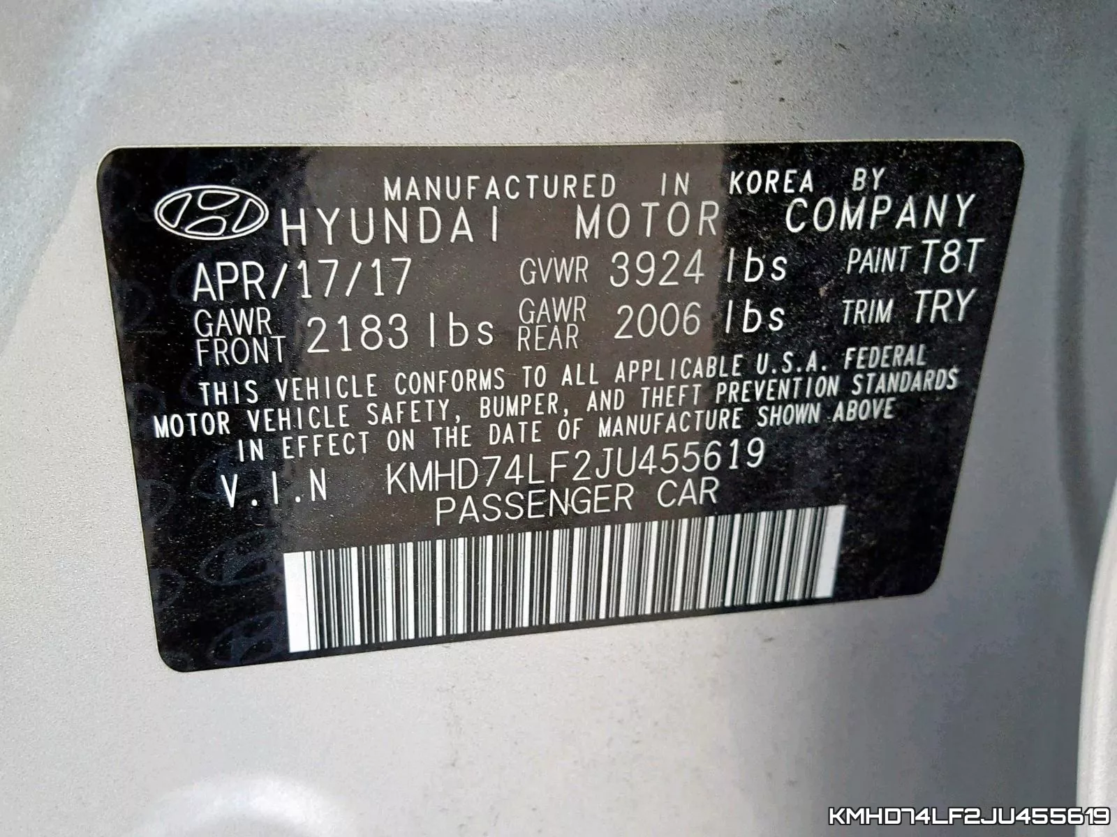 KMHD74LF2JU455619 фото 2