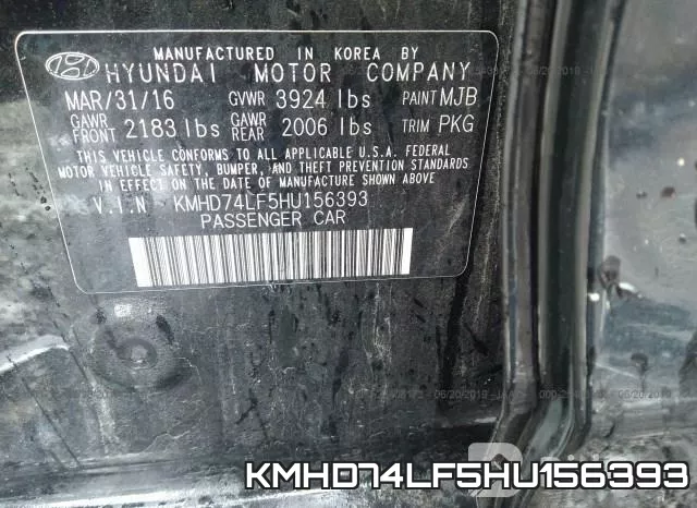 KMHD74LF5HU156393 фото 10