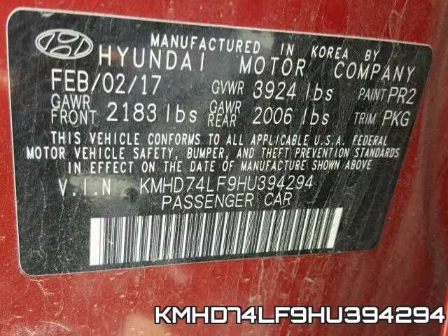 KMHD74LF9HU394294 фото 2