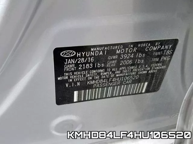 KMHD84LF4HU106520 фото 2