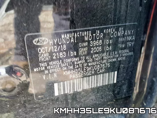 KMHH35LE9KU087676 фото 2
