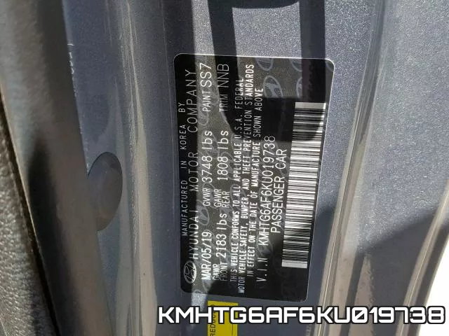 KMHTG6AF6KU019738 фото 2