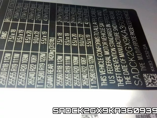 SADCK2GX9KA360939 фото 2
