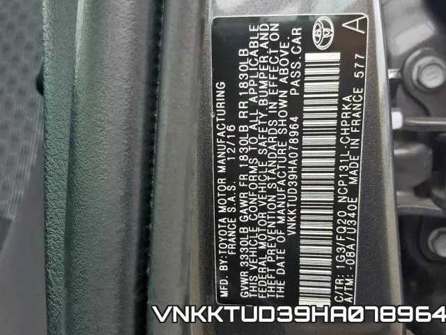VNKKTUD39HA078964 фото 2