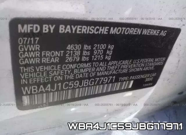 WBA4J1C59JBG77971 фото 10