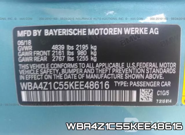 WBA4Z1C55KEE48616 фото 10