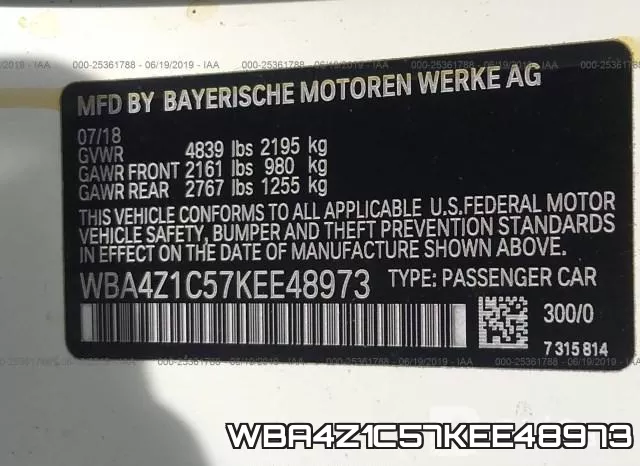 WBA4Z1C57KEE48973 фото 10