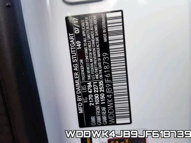 WDDWK4JB9JF618739 фото 2
