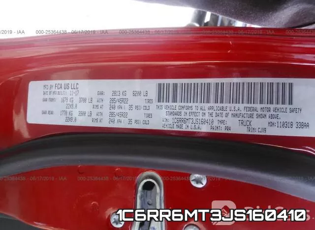 1C6RR6MT3JS160410 фото 10
