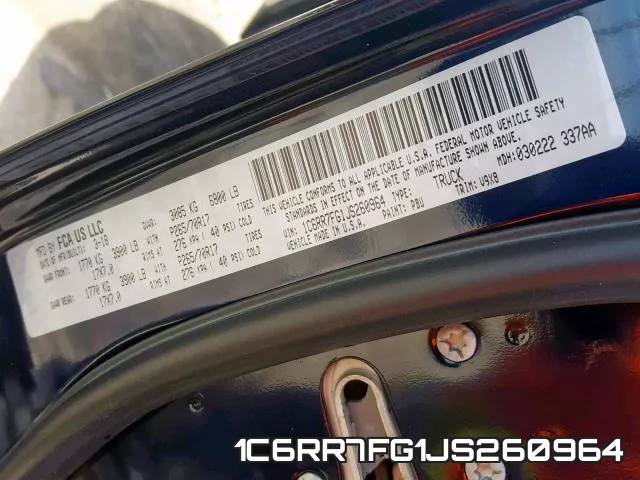 1C6RR7FG1JS260964 фото 2