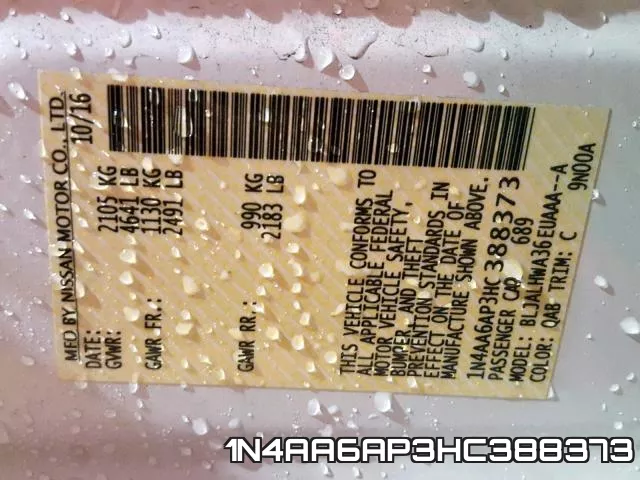 1N4AA6AP3HC388373 фото 2