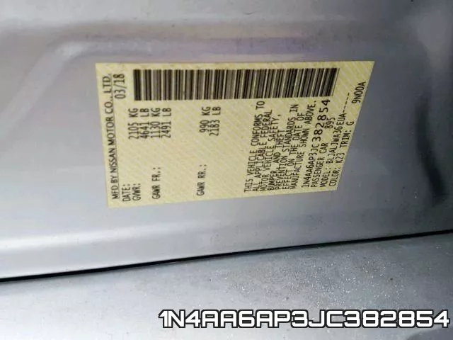 1N4AA6AP3JC382854 фото 2