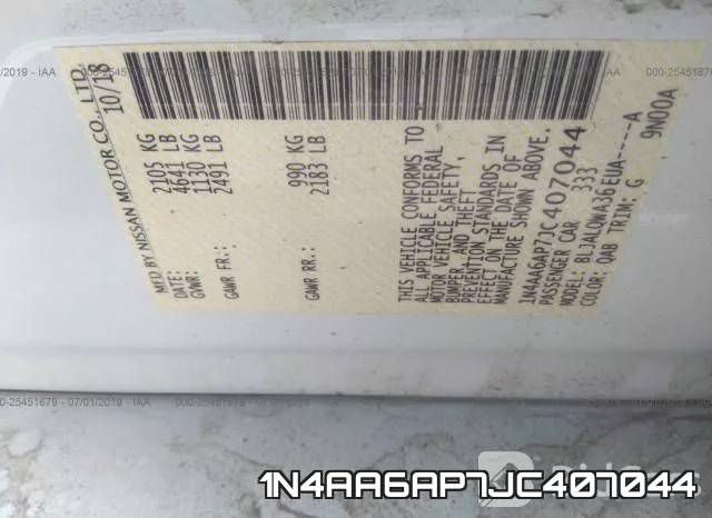 1N4AA6AP7JC407044 фото 10