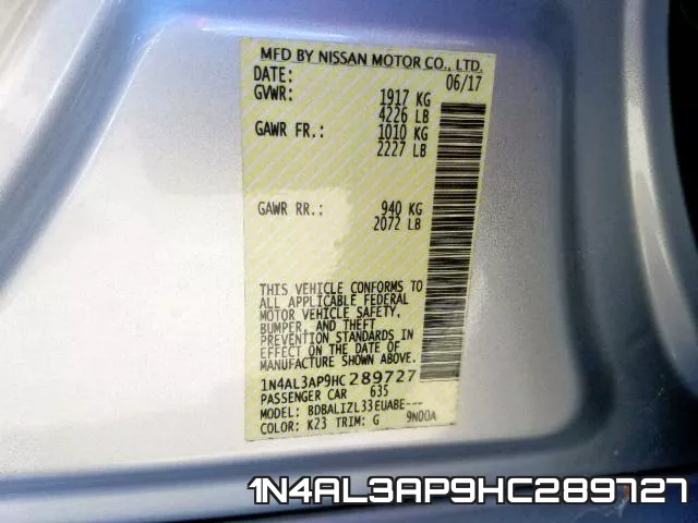 1N4AL3AP9HC289727 фото 2