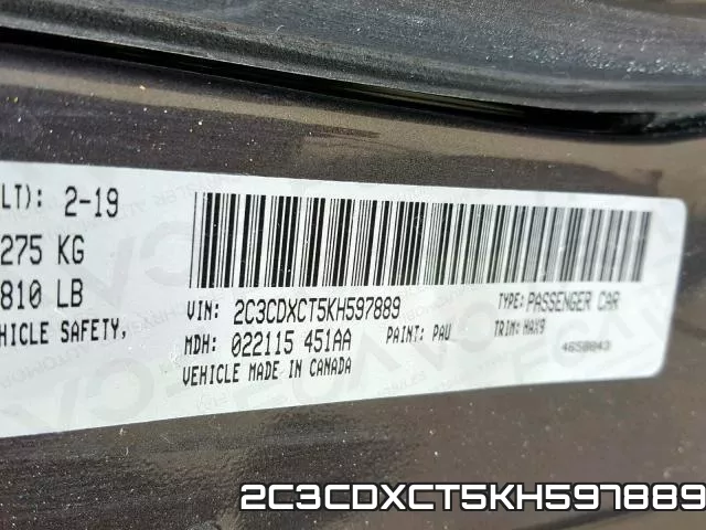 2C3CDXCT5KH597889 фото 2
