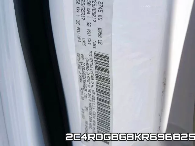 2C4RDGBG8KR696825 фото 2