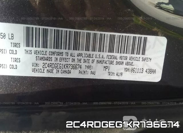 2C4RDGEG1KR736674 фото 10
