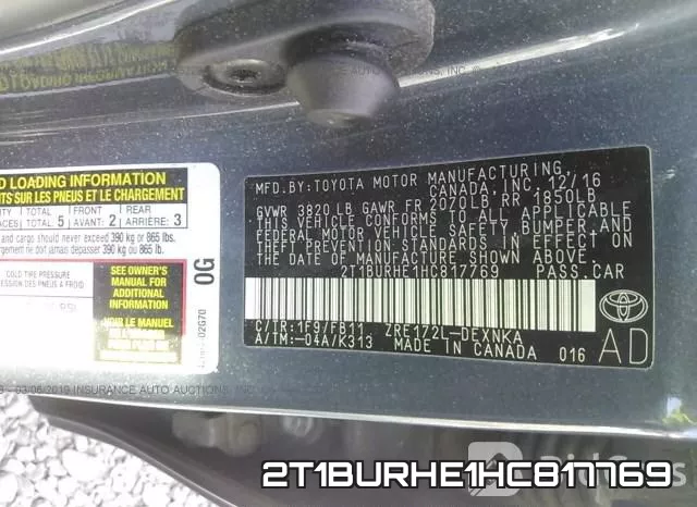 2T1BURHE1HC817769 фото 10