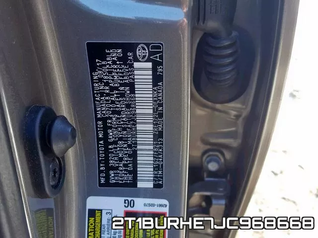 2T1BURHE7JC968668 фото 2