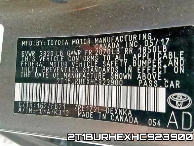 2T1BURHEXHC923900 фото 2