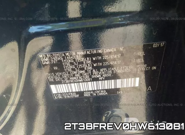 2T3BFREV0HW613081 фото 10