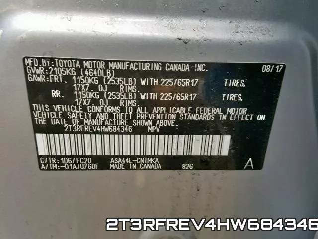 2T3RFREV4HW684346 фото 2
