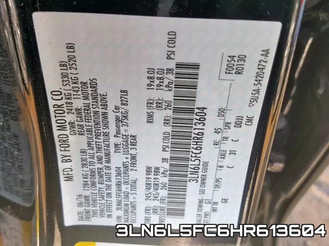 3LN6L5FC6HR613604 фото 2