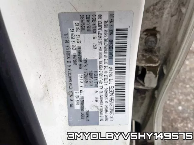 3MYDLBYV5HY149575 фото 2
