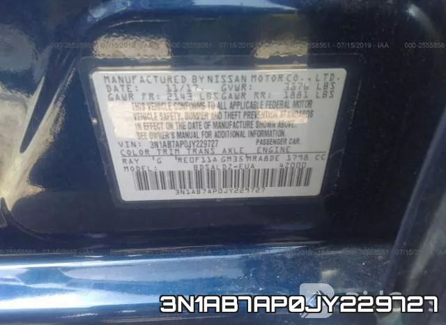3N1AB7AP0JY229727 фото 9