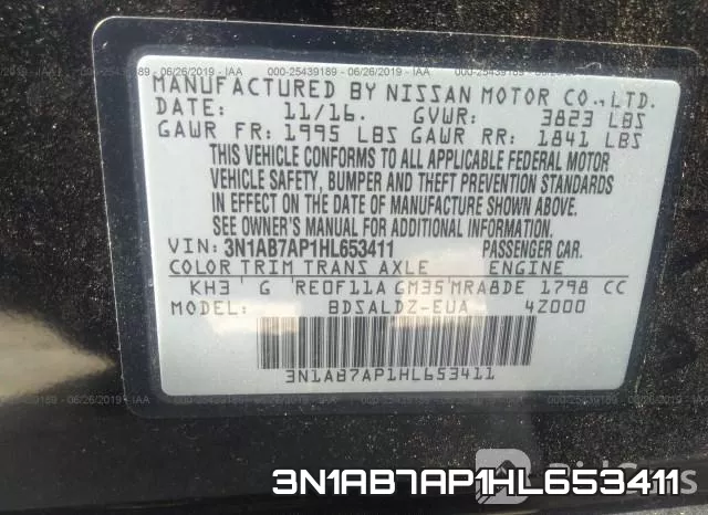 3N1AB7AP1HL653411 фото 10