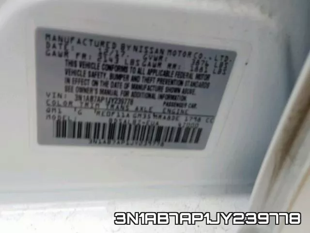 3N1AB7AP1JY239778 фото 2