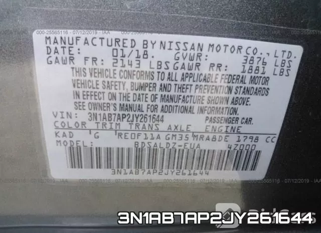 3N1AB7AP2JY261644 фото 10